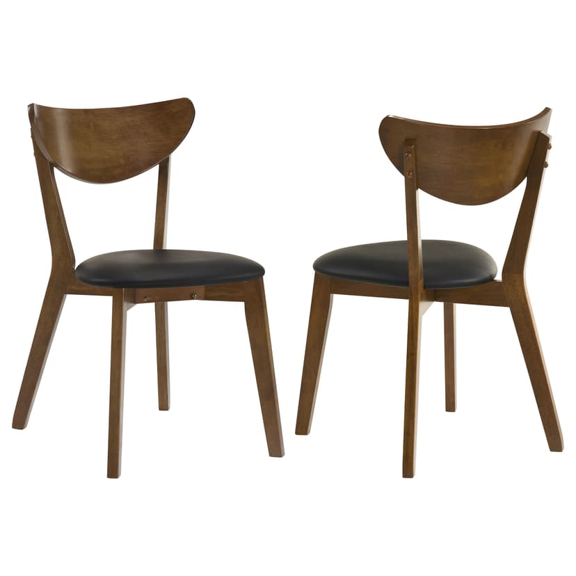 Jedda Wood Dining Side Chair Dark Walnut (Set of 2)