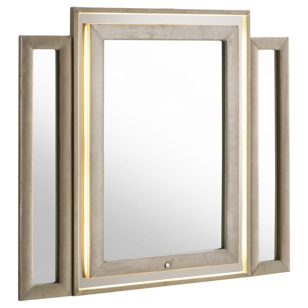 Lorient LED Dresser Mirror Ivory and Camel