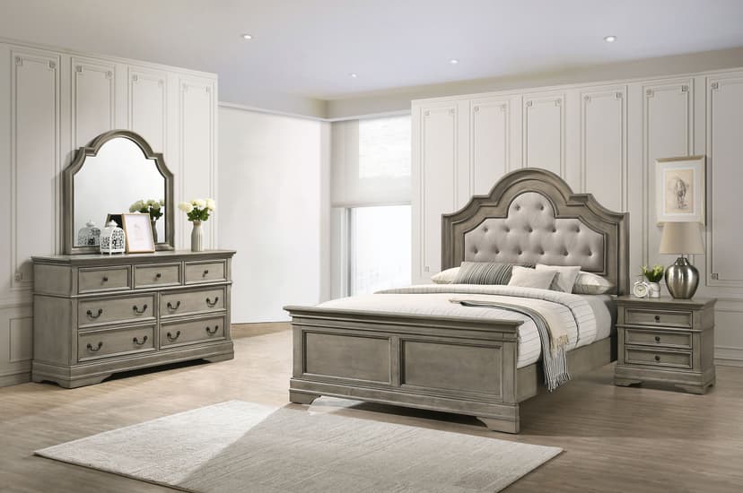 Manchester 4-piece Queen Bedroom Set Wheat Brown
