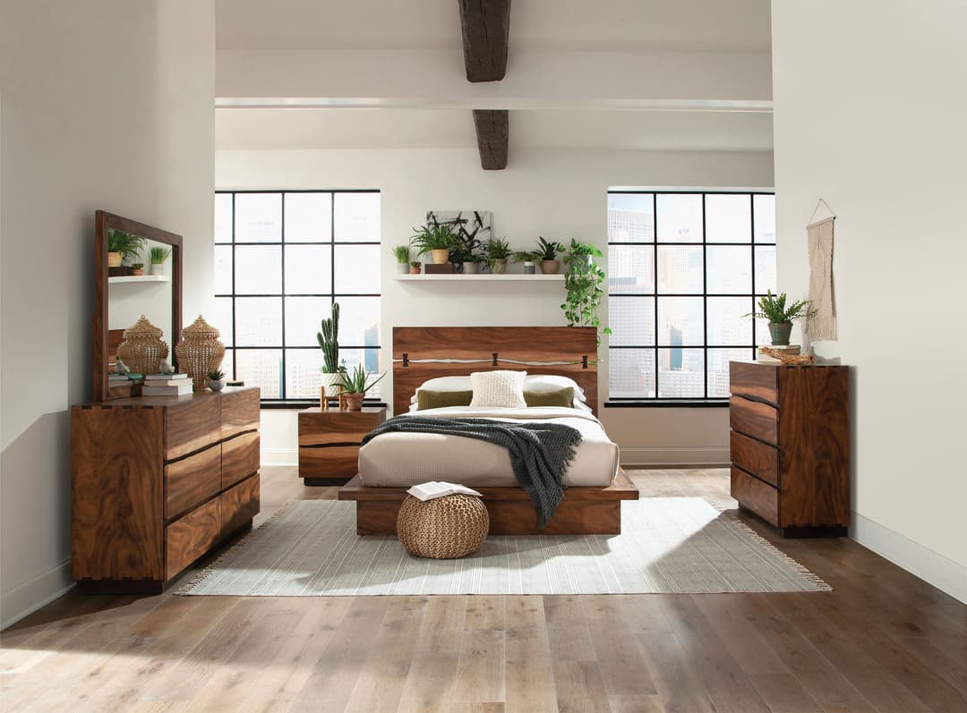 Winslow 5-piece Eastern King Bedroom Set Smokey Walnut