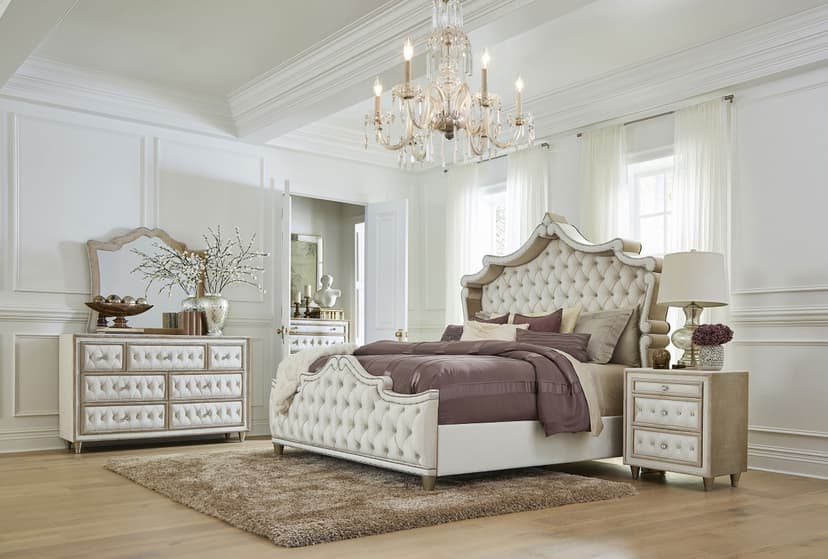 Antonella 5-piece Queen Bedroom Set Ivory 