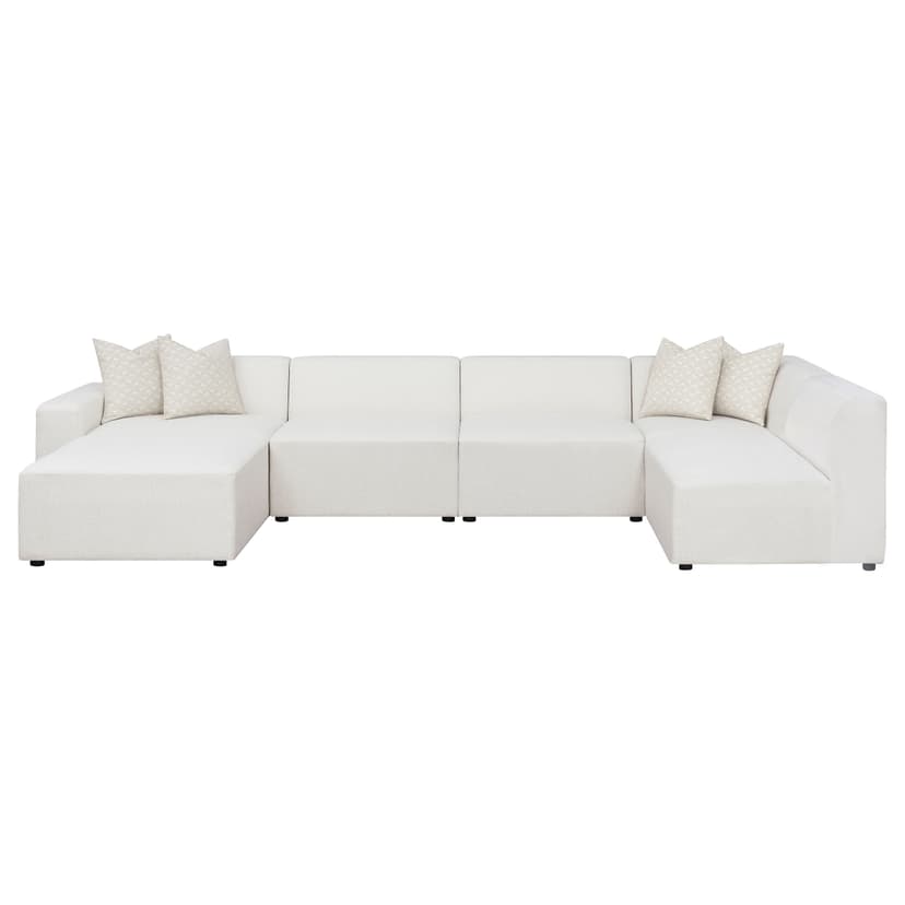 Freddie 6-piece Upholstered Modular Sectional Sofa Pearl
