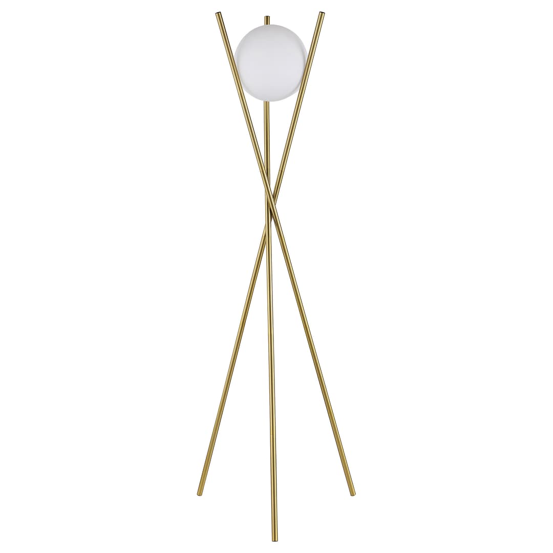 Yamileth 65-inch Spherical Bulb Metal Tripod Floor Lamp Gold
